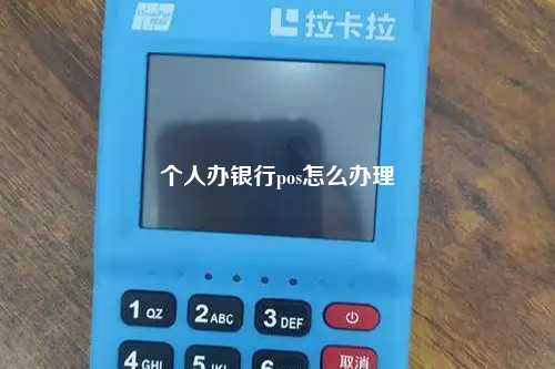 个人办银行pos怎么办理