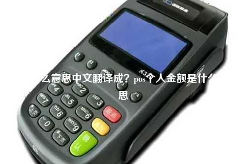 pos什么意思中文翻译成？pos个人金额是什么意思